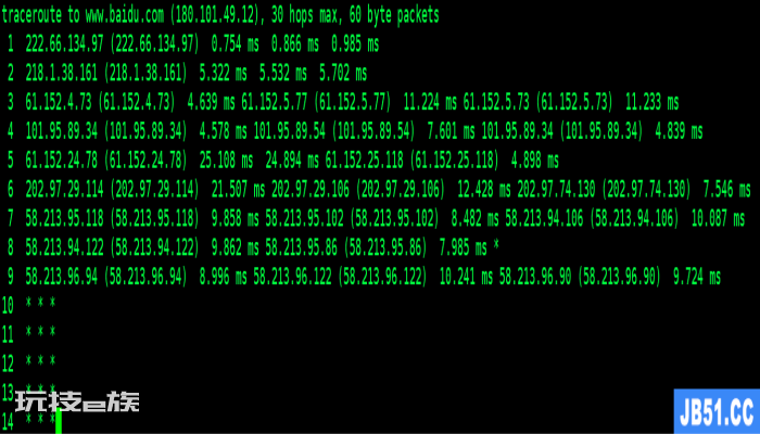 Linux traceroute 命令详解 Linux traceroute 命令详解-图片6